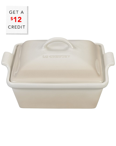 Le Creuset 2.5qt Covered Square Casserole With $12 Credit In Neutral