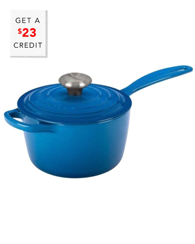 Le Creuset 1.75qt Signature Saucepan With $23 Credit In Blue