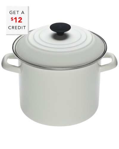 Le Creuset 8qt Stockpot With $12 Credit In White