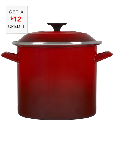 Le Creuset 8qt Stockpot With $12 Credit In Red