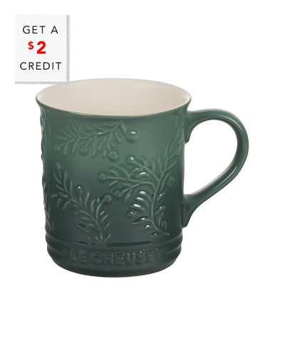 Le Creuset Artichaut Embossed Mug With $2 Credit In Green