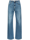 Pinko Indigo Blue Wide-leg Jeans In Blue