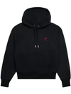 AMI ALEXANDRE MATTIUSSI PARIS HOODIE IN ORGANIC COTTON WITH EMBROIDERED LOGO