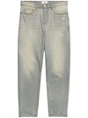 Ami Alexandre Mattiussi Logo-patch Organic Cotton Jeans In Grey