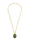 LORA ISTANBUL PANTHER GREEN GOLD NECKLACE