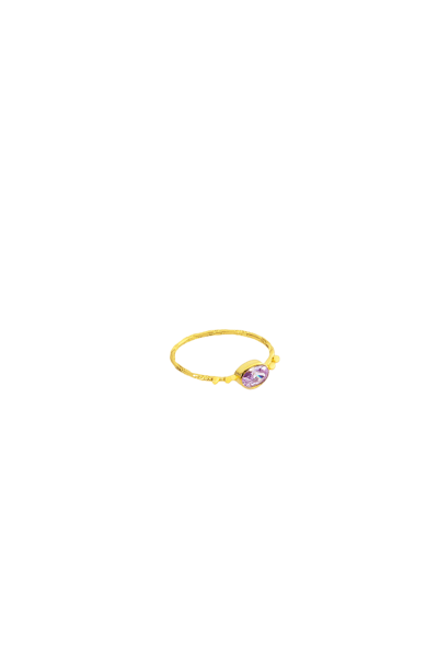 Lora Istanbul Amethyst Gold Ring