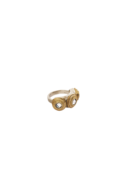 Lora Istanbul Trio Sapphire Gold Ring