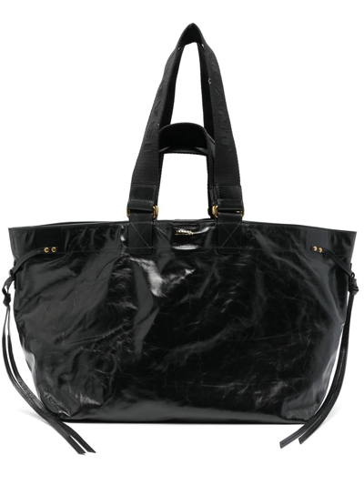 Isabel Marant Wardy Contrast-trim Tote Bag In Black