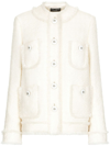 Dolce & Gabbana Wool Tweed Jacket In White