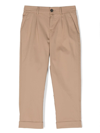 Fendi Pants With Front Pleats In Brown