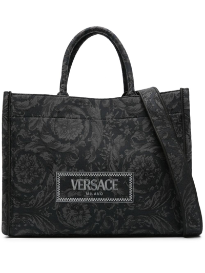 Versace Borsa Tote In Black