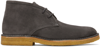 Apc Asphalt Grey Suede Split Leather Ankle Boots In Gray