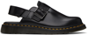 Dr. Martens' Jorge Ii Brando Leather Slingback Mules Sandals In Black Leather