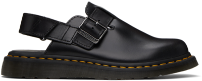 Dr. Martens' Jorge Ii Brando Leather Slingback Mules Sandals In Schwarz