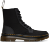DR. MARTENS' BLACK COMBS POLY BOOTS