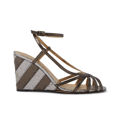 La Doublej The Weekend Wedge Sandals In Anthracite