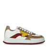 DSQUARED2 DSQUARED2  CANADIAN WHITE BURGUNDY OCHER SNEAKER