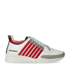 Dsquared2 Legendary Striped Leather Sneakers In White