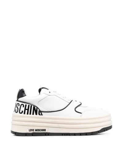 Moschino Basket 60 Chunky Sneakers In White