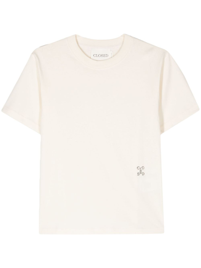 Closed Logo-print Organic Cotton T-shirt In Beige