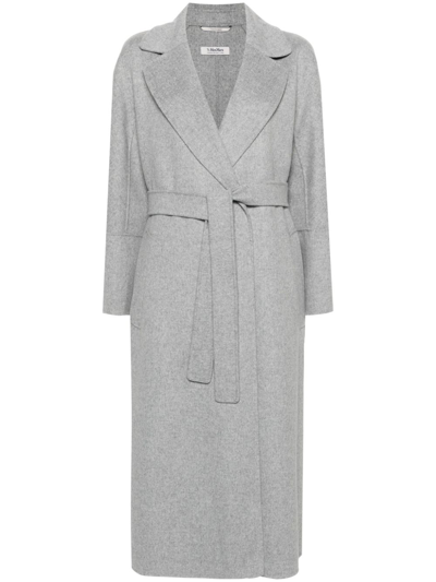 's Max Mara Wool Belted Coat In Grey