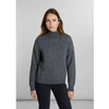 L'EXCEPTION PARIS VIRGIN WOOL THICK CABLED STAND-UP COLLAR JUMPER