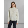 L'EXCEPTION PARIS VIRGIN WOOL THICK CABLED STAND-UP COLLAR JUMPER