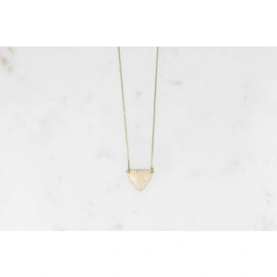 State Of A Structured Triangle Necklace In Gold