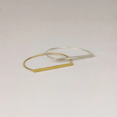 State Of A Brass Bar Cuff Bracelet In Metallic