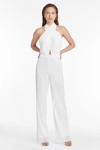 Amanda Uprichard Women's Rivera Sleeveless Halterneck Jumpsuit In White