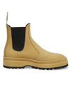 Jacquemus Chunky Sole Elastic Side Boots In Light Beige