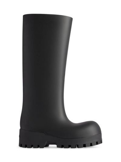 Balenciaga Black Bulldozer Rainboots For Women