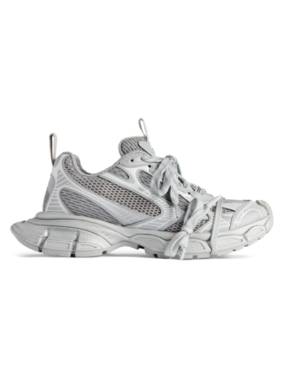 Balenciaga 3x Reflective Mesh Runner Sneakers In Grey
