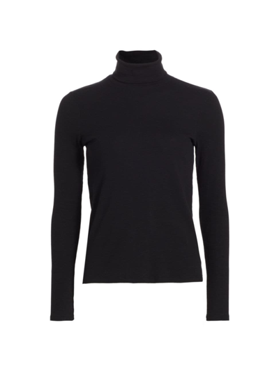 Atm Anthony Thomas Melillo Women's Rib-knit Turtleneck Sweater In Black