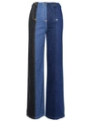Moschino Jeans Patchwork Bootcut Jeans In Blue