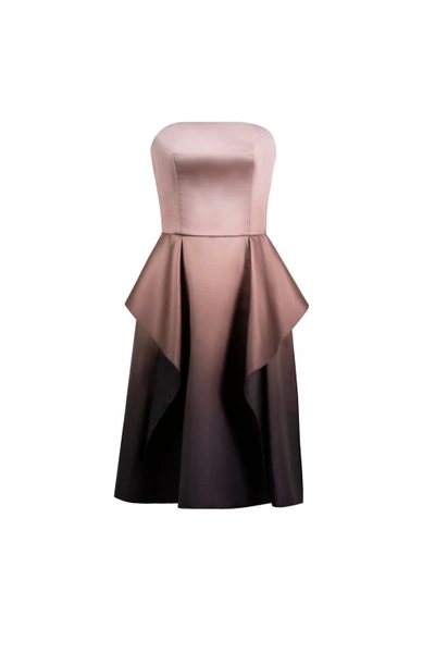 Saiid Kobeisy Gradient Printed Midi Dress In Pink