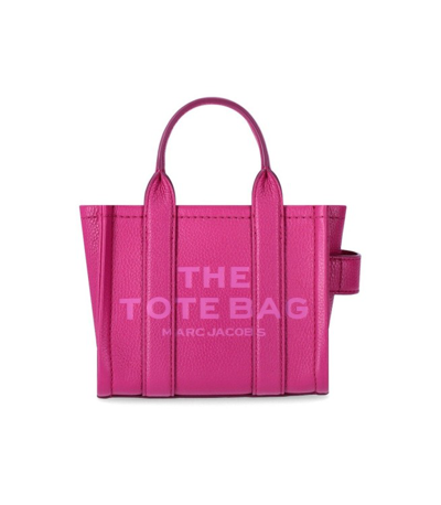 Marc Jacobs The Leather Mini Tote Lipstick Pink Bag In Fucsia