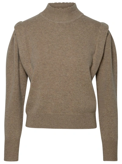 Isabel Marant Étoile Lucile Beige Wool Turtleneck Sweater In Brown