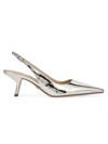 Sam Edelman Bianka Sling Heels In Soft Silver