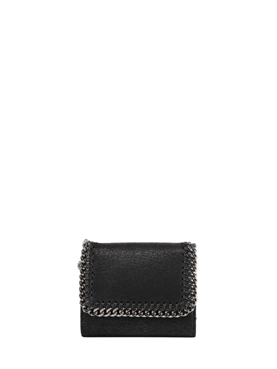 Stella Mccartney Small Falabella Wallet In Black