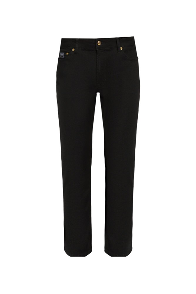 Versace Jeans Couture Logo Patch Skinny Jeans In Black