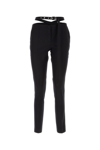 Attico Wool Pant With Belted Waist And Cut-out Design