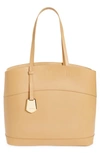 Ferragamo Charming Logo-print Tote Bag In Light Camel