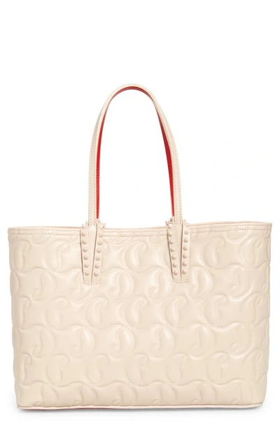 Christian Louboutin Cabata Small Cl-embossed Tote Bag In F611 Lecheleche