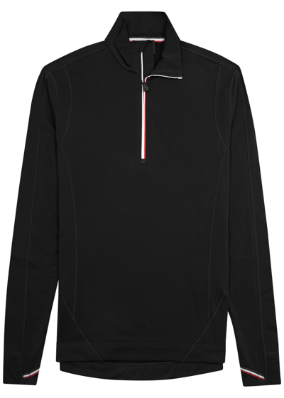 Moncler Base Layer Stretch-jersey Top In Black