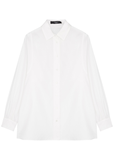 Max Mara Fufy Cotton Shirt In White