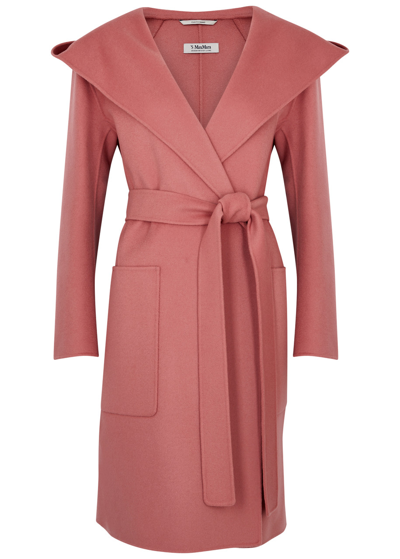 's Max Mara Priscilla Hooded Wool Coat In Pink