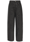 Rotate Birger Christensen Rotate Jeans With Sequined Stripes In Black