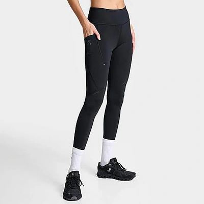 On Women's Running 7/8 Performance Tights In Black