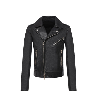 Balmain Leather Jacket In Black